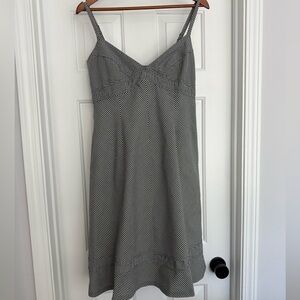 Talbots Black and White Gingham Dress with Pockets size 10P